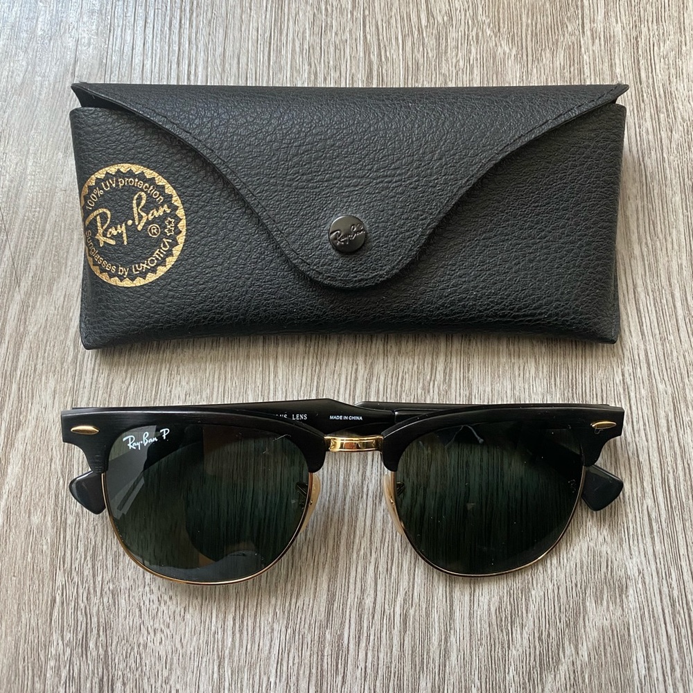 Ray-Ban Clubmaster Aluminum Sunglasses Unisex Polarized Green Classic (New)